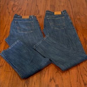 Lucky Brand 2 pair denim jeans size 36 W x 34 L